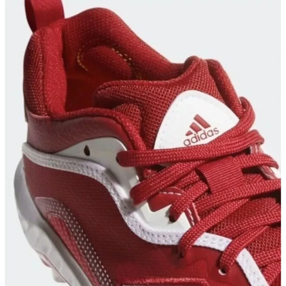 Men's Adidas‎ Icon 6 Bounce Baseball Cleats, Red/White, Size 15, FV9354